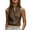 Z38 Coffee-Womens Sleeveless Blouse, variant on Womens Sleeveless Blouses Dressy Casual Mock Neck Top Split V Neck Summer Blouse Professional office Shell Lightweight Breathable Elegant Tunic Shirt Tops M