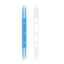 Uxcell Weaving Knitting Shuttle 85x6.8x2.8mm Plastic Shuttles, Sky Blue, Transparent 2 Pack