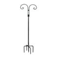 thumbnail image 1 of jinwen Double Shepherds Hook Bird Feeder Pole for Lantern Solar Light Plant Baskets Height 2M, 1 of 9