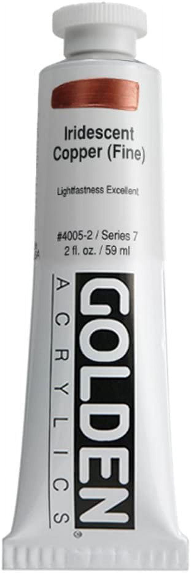 Golden Artist Colors 2 Oz Heavy Body Iridescent Color Acrylic Paint: Copper (Fine)