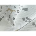 thumbnail image 4 of Ambesonne Dog Lover Quilted Bedspread Set 3 Pcs, Paw Print and Bones, King Size, Umber Beige Grey, 4 of 5