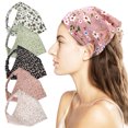thumbnail image 3 of 6 uds pañuelo Floral para la cabeza, bandanas de gasa para el cabello, bandas elásticas para el cabello, diademas bohemias, bufanda para el cabello, banda para el cabello bonita, 3 of 5
