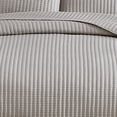 thumbnail image 3 of Benjara Aria Elegant 3 Piece King Size Microfiber Quilt with Matching Shams, Beige, 3 of 6
