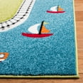 thumbnail image 3 of SAFAVIEH Carousel Kids Devan Train Track Area Rug, Green/Ivory, 6'7" x 9', 3 of 10