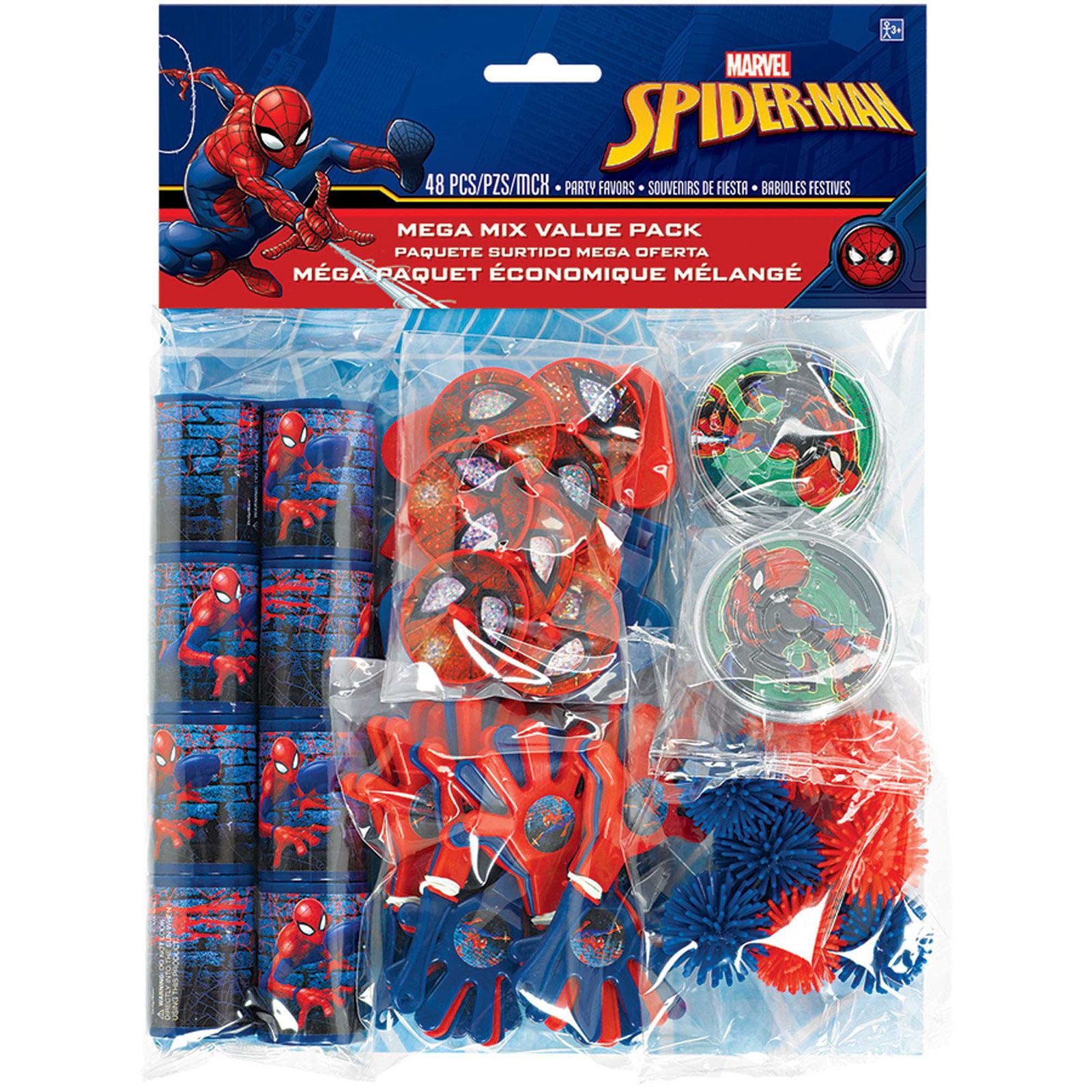 Marvel Spider Man 6 Pcs Gift Bag party favor set pack w/coloring book 42pcs 