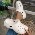 thumbnail image 3 of Unisex Classic Perforated Clogs Arch Support Sandals Garden Shoes Lightweight Slip on Sneakers for Garden Beach Quick Drying Washable Slides White Size 7.5, 3 of 5