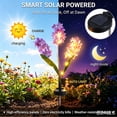 thumbnail image 3 of Rirool Solar Hyacinth Flower Lights Outdoor 2 Pack, Color Changing LED Garden Lights Waterproof Auto On/Off for Yard Patio Pathway Purple, 3 of 8