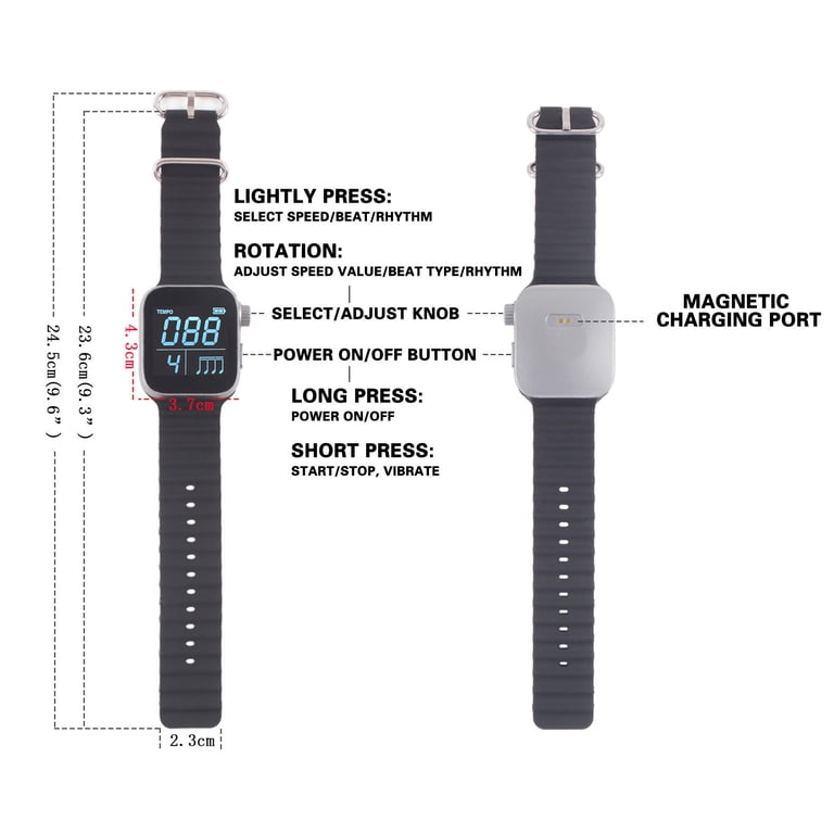 JGJJUGN Vibrating Wrist Watch for Exercise Running Music Practice -  Lightweight Sensor Watch with Silent Vibration for Instrument Training -  Walmart.com