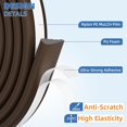 thumbnail image 4 of Wedge-Shape Window Weather Stripping Door Frame Seal Strip 2Pcsx196" Brown,Upgrade Black ,Soundproofing,Draft Stopper,Winter Insulation,Noise Blocker, Gap Filler for Exterior Front Door Side, 4 of 7