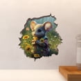 thumbnail image 4 of Mouse with Flowers in Mouse Hole Decal - Mouse Hole 3D Wall Sticker, 4 of 5