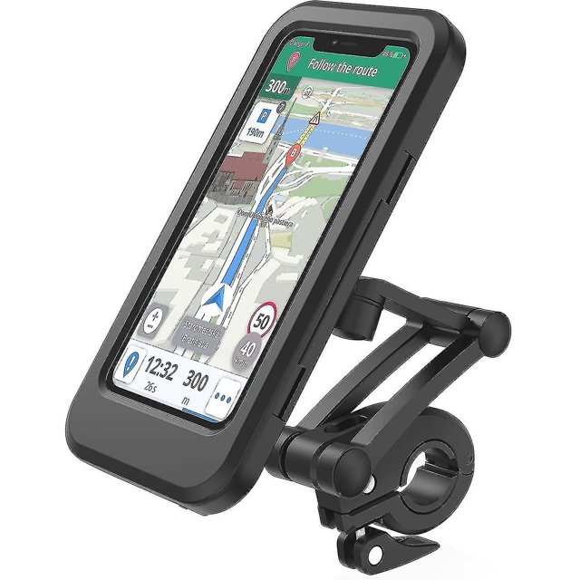 Soporte para teléfono celular con soporte para teléfono de motocicleta para bicicleta a prueba de agua 360