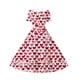 thumbnail image 4 of Vestido de manga corta con cuello en V para niña, estampado de manga corta, falda con cuello doblado y cintura mediana y grande, de poliéster., 4 of 6