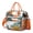 Orange-29, variant on Girly Pink Leakproof Cooler Bag - Vintage Style Insulated Lunch Tote for Beach, Flight & Trip, Fashionable Waterproof Picnic Bag with Multi-Pockets