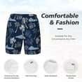 thumbnail image 5 of Lsque Mens Swim Trunks Hawaii Palms Pattern - Bathing Suit Compression Liner - Beach Swim Shorts Swimwear - (S-3XL) - Stretch Quick Dry -Large, 5 of 9