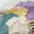 thumbnail image 5 of Gibobby Blusas Elegantes Para Niñas Camiseta de manga corta informal suelta para niños pequeños, bebés, niños y niñas （Morado， 18-24 Meses), 5 of 5