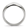 thumbnail image 4 of Womens Rings High polished (no plating) Stainless Steel Ring with No Stone TK032, 4 of 5