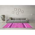 thumbnail image 3 of Ahgly Company Indoor Round Abstract Pink Modern Area Rugs, 8' Round, 3 of 4