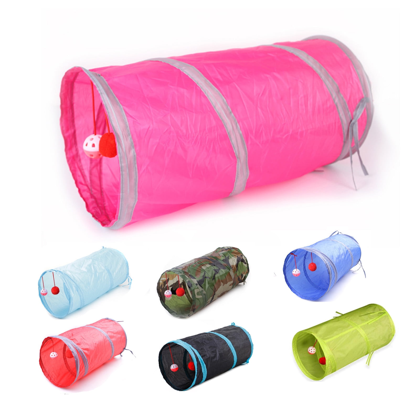Interactive Pet Tubes with Fun Balls for Small Medium & Large Cats WANTRYAPET Cat Tunnel Toys Collapsible