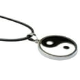 thumbnail image 2 of Collar Yin Yang Yuyangstore Acabado Mate Acero Inoxidable Cadena de Cuero, 2 of 4
