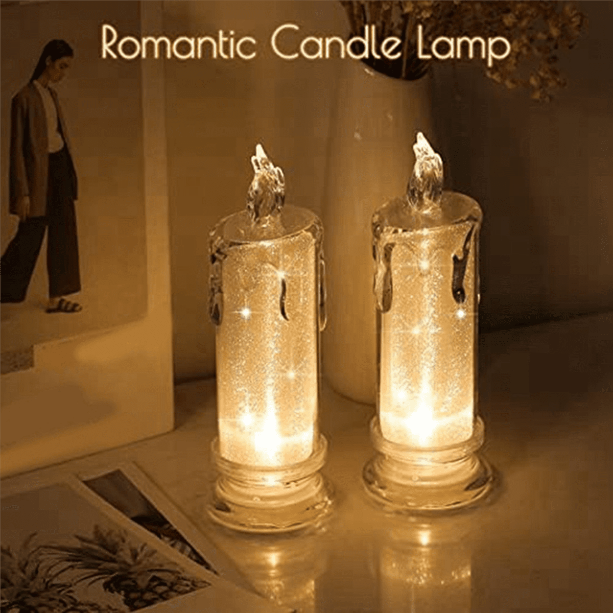16PCS LED Flameless Candles ,LED Clearance Pillar Candles, Battery Included,Decoracion for Halloween Christmas,16 x LED flameless Candles 16 x battery,White