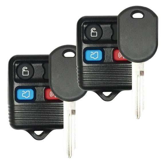 2 Replacement Keyless Entry Remote Fob & Ignition Transponder Chip Key For Ford