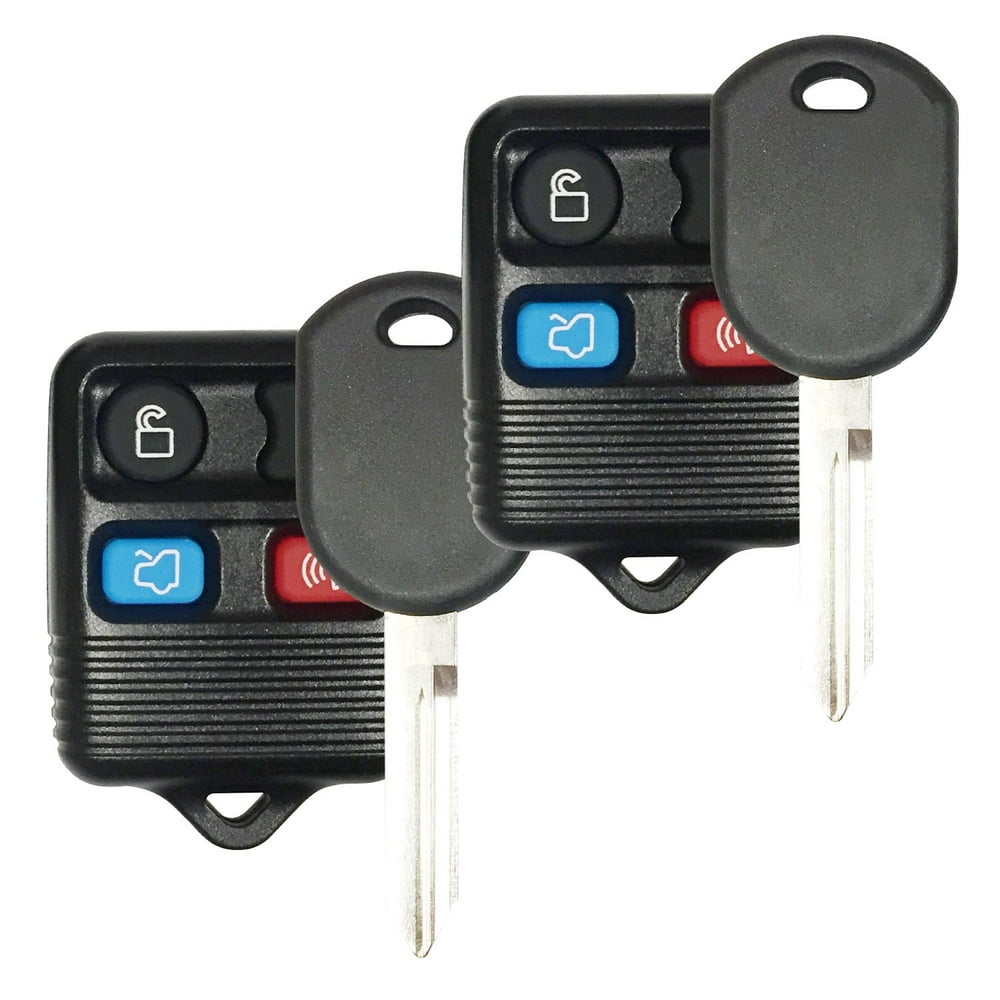 2 Replacement Keyless Entry Remote Fob & Ignition Transponder Chip Key