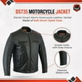thumbnail image 2 of Daniel Smart S to 6XL Motorcycle Leather Jackets for Men Soft Lambskin Black, 2 of 7
