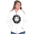 thumbnail image 4 of Celestial Sun Symbolic Spirit Animal Womens Plus Size Graphic Zipper Hoodie Brisco Brands 3X, 4 of 5