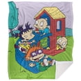 thumbnail image 2 of Rugrats Blanket, 50"x60" Rugrats Playground Silky Touch Sherpa Back Super Soft Throw Blanket, 2 of 5