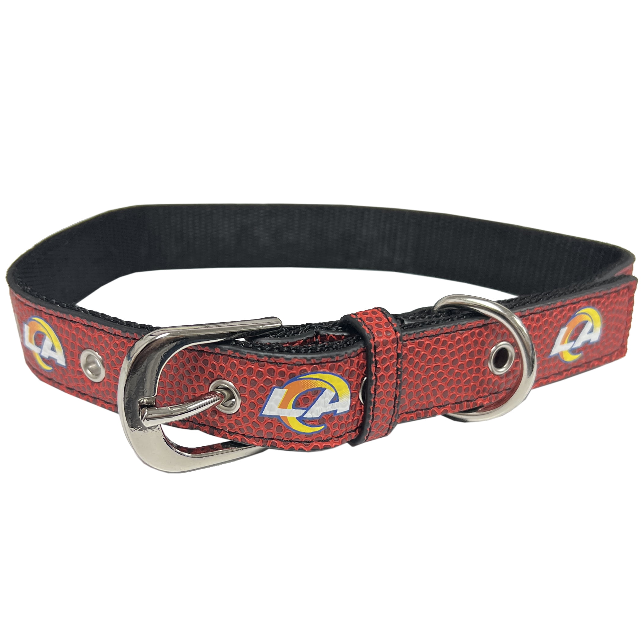 Pets First NFL Los Angeles Rams Best Dog Collar NFL Signature PRO PVC-Leather Premium - Small