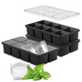 thumbnail image 1 of Bandeja para cubitos de hielo Samuelworld, cubos grandes de 2 pulgadas, paquete de 3 con tapa, 1 of 7