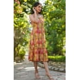 thumbnail image 6 of Multicolor Pure Cotton Floral Printed Tiered Dress, 6 of 8
