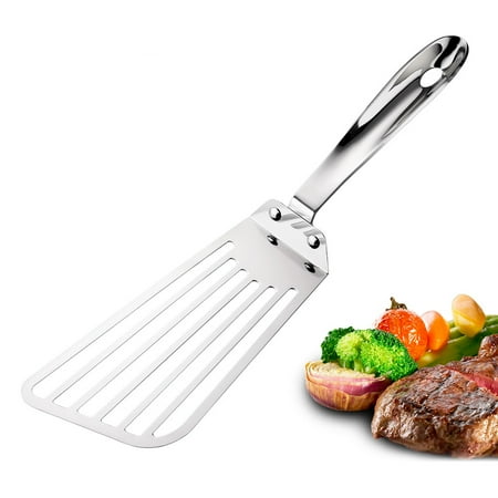 

Famure Stainless Steel Fish Turner-Durable Thicken Slotted Spatula Lightweight Kitchen Fish Spatula with Ergonomic Handle and Hollow Head Design