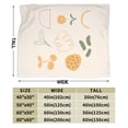 thumbnail image 3 of DouZhe Ultra-Soft Micro Fleece Lightweight Flannel Bed Blanket, Simple Cherries Flower Leaves Print Cozy Warm Throw Blankets, 80"x60", 3 of 7