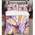 thumbnail image 2 of 3D Purple Leaves Funda de edredón Juego de ropa de cama Fundas de almohada 106, 2 of 2