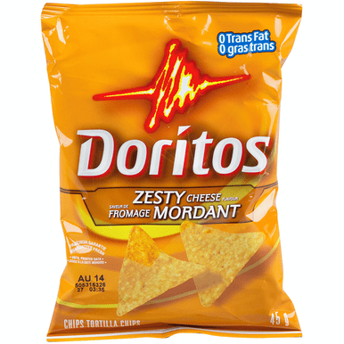 DORITOS Doritos, Zesty Cheese, Vending Chips 48x45.0 g