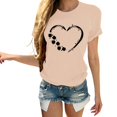 thumbnail image 1 of Pxiakgy Vente Chaude! T-Shirt Trèfle de la Saint-Patrick pour Femmes Chanceux Irlandais Manches Courtes T-Shirt Graphique Trèfle Mode Décontractée Imprimé Amour Col Rond Manches Courtes T-Shirt, 1 of 4