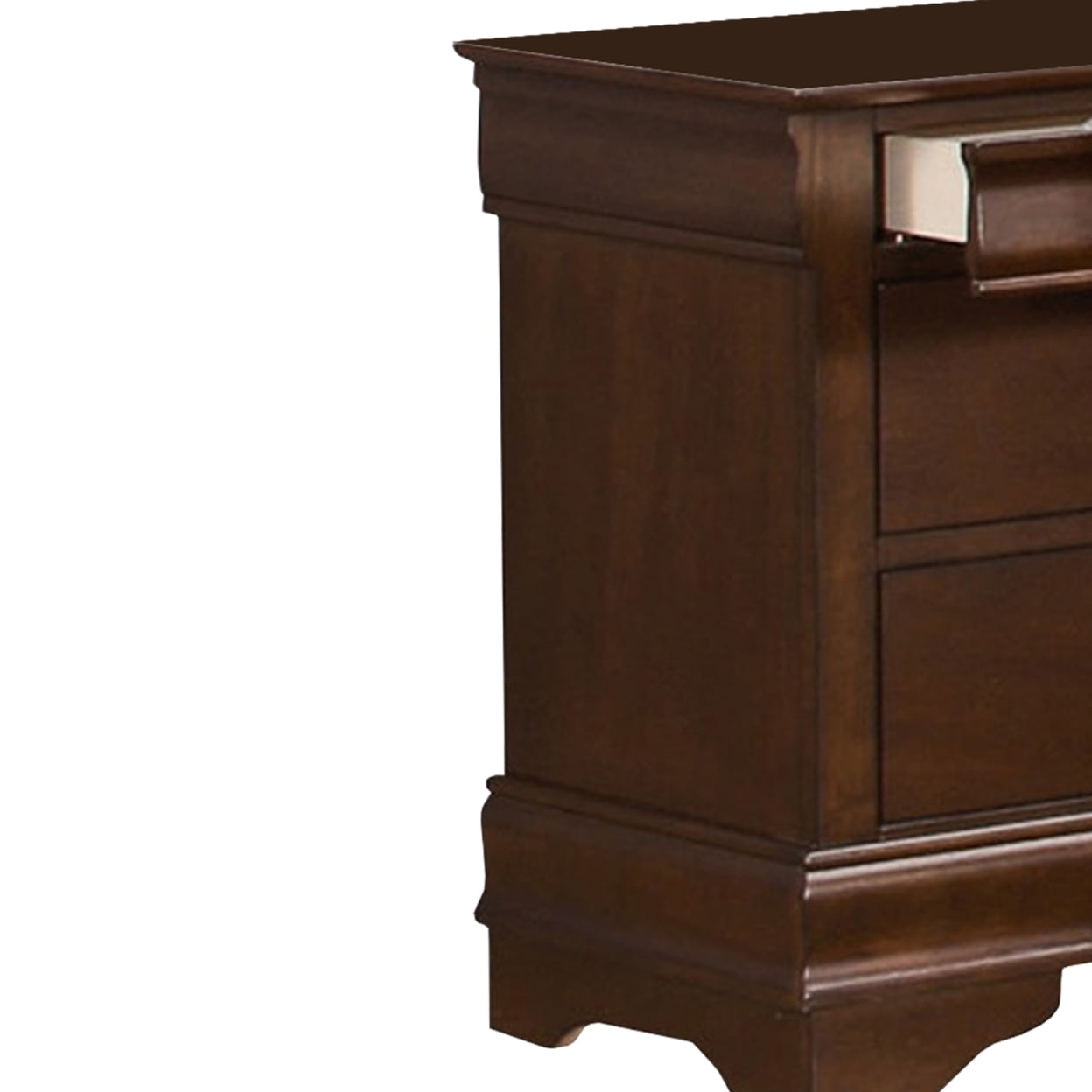Lexicon Abbeville 3-Drawers Traditional Wood Nightstand in Brown Cherry