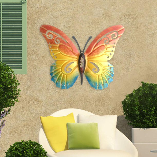 Decoraciones de pared de mariposa perfecl esculturas colgantes decoración de pared naranja amarillo azul