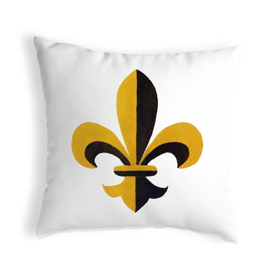 Betsy Drake Interiors Fleur-de-lis No Cord Pillow 18x18