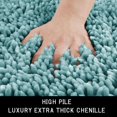 thumbnail image 2 of AIR-Bathroom Rug Mat 24 x 17, Soft and Absorbent Water Non Slip Chenille Bath Rug, Machine Washble Quick Dry Bath Mat, Shower Mat Outside Shower, Bathroom Home Decor Accessories, Greyish Blue, 2 of 4