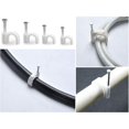 thumbnail image 4 of 100 Stück runde weiße Kabelklemmen Jumper Kabelklemmen runde Kabelklemmen Drahtsättel Befestigung mit Nagel – Größe: 8 mm, blanco, 4 of 5