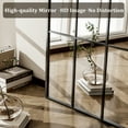 thumbnail image 4 of BEAUTYPEAK 65"x 23" Rectangular Full Length Windowpane Mirror Wall-Decor Mirror,Black, 4 of 5