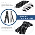 thumbnail image 3 of 2PCS Piano Stave Pattern Necktie Premium Party Necktie Comfortable Necktie, 3 of 6