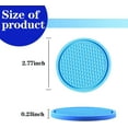 thumbnail image 2 of 4 PCS Car Cup Holder Coaster, 2.75In PVC Anti Slip Cup Holder Insert Coaster, Honeycomb Waterproof Fixed Tea Coaster, Universal for Vehicle Interior Cup Mats (Blue), 2 of 5