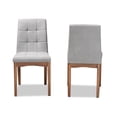 thumbnail image 2 of Baxton Studio Tara Mid-Century Modern Transitional Light Grey Fabric Upholstered and Walnut Brown Finished Wood 2-Piece, 2 of 6