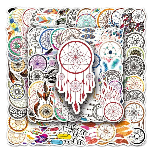Pegatinas Dreamcatcher, 50 unidades, de vinilo impermeable para adultos