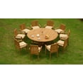 thumbnail image 5 of Grade-A Teak Dining Set: 10 Seater 11 Pc: 72" Round Table And 10 Lua Stacking Arm Chairs Outdoor Patio WholesaleTeak #51LU1711, 5 of 5