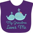 thumbnail image 3 of Inktastic My Grandma Loves Me Boys or Girls Baby Bib, 3 of 4
