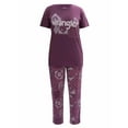 thumbnail image 6 of Wrangler Women's Short Sleeve Cotton Blend Pajama Set, Sizes S-4X, 6 of 11